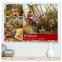 Enduro Mit Speed durch`s Gelände (hochwertiger Premium Wandkalender 2025 DIN A2 quer), Kunstdruck in Hochglanz