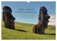 MOAI - steinerne Wächter der Osterinsel (Wandkalender 2025 DIN A3 quer), CALVENDO Monatskalender