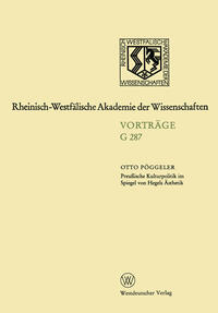 Preußische Kulturpolitik im Spiegel von Hegels Ästhetik