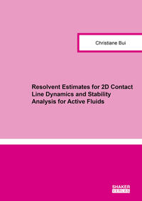 Resolvent Estimates for 2D Contact Line Dynamics and Stability Analysis for Active Fluids