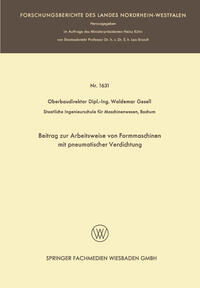 Beitrag zur Arbeitsweise von Formmaschinen mit pneumatischer Verdichtung