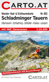 Wander- Rad- & Schitourenkarte 802 Schladminger Tauern