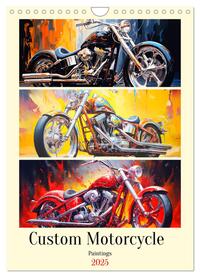 Custom Motorcycle Paintings (Wandkalender 2025 DIN A4 hoch), CALVENDO Monatskalender