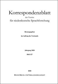 Korrespondenzblatt des Vereins für niederdeutsche Sprachforschung