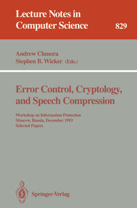 Error Control, Cryptology, and Speech Compression