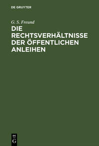 Die Rechtsverhältnisse der Öffentlichen Anleihen