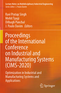 Proceedings of the International Conference on Industrial and Manufacturing Systems (CIMS-2020)