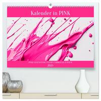 Kalender in PINK (hochwertiger Premium Wandkalender 2025 DIN A2 quer), Kunstdruck in Hochglanz