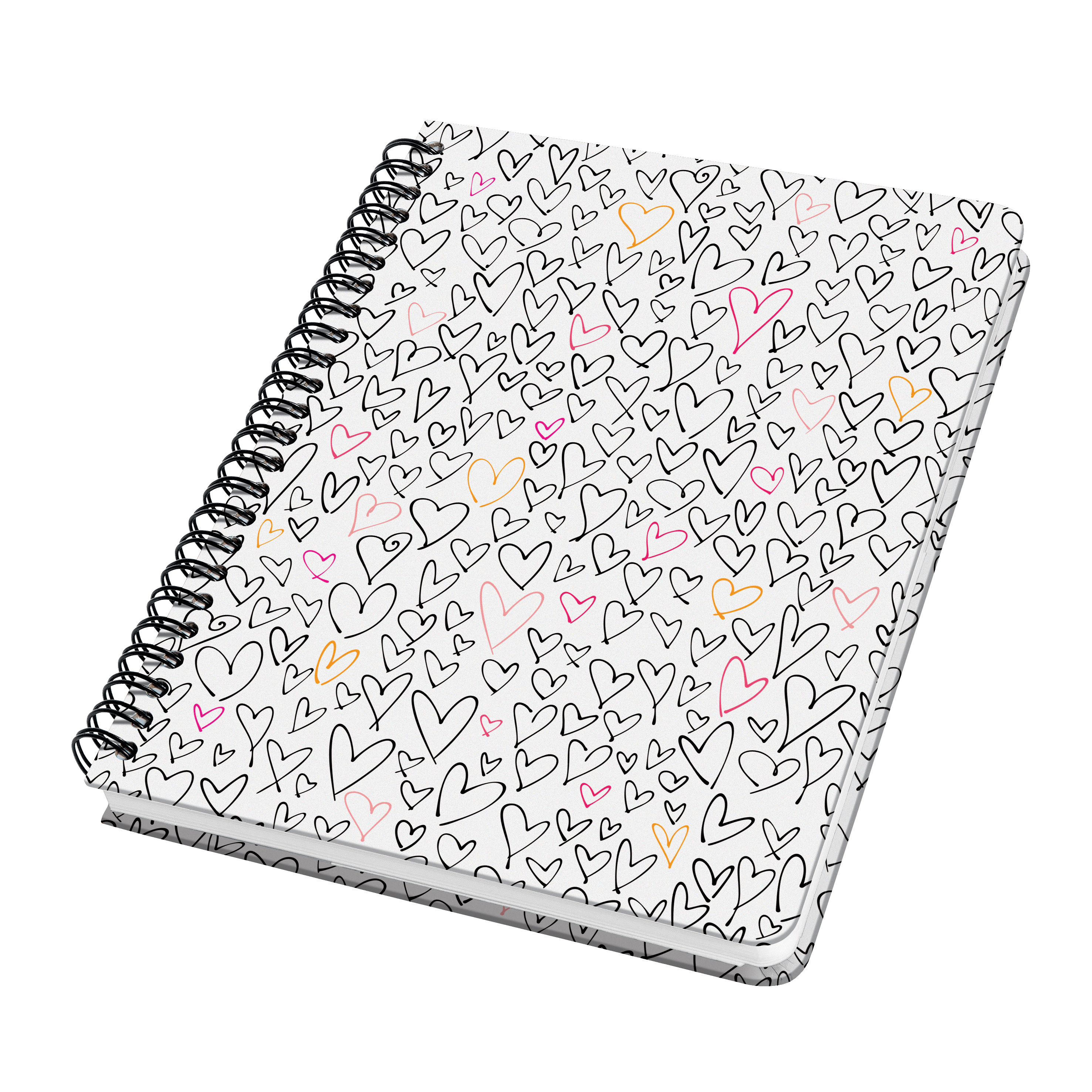 SIGEL JN620 Spiral-Notizbuch Jolie, ca. A5, dotted, schwarz, pink, orange