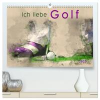 Ich liebe Golf (hochwertiger Premium Wandkalender 2025 DIN A2 quer), Kunstdruck in Hochglanz