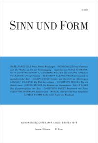 Sinn und Form 1/2022