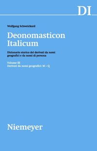 Deonomasticon Italicum (DI) / Derivati da nomi geografici (M-Q)