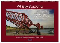 Whisky-Sprüche (Wandkalender 2025 DIN A2 quer), CALVENDO Monatskalender