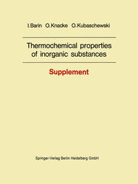 Thermochemical properties of inorganic substances