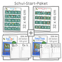 Mein Schul-Start-Paket (2 Lernposter 32 x 46 cm + 2 Schreiblernhefte DIN A4