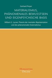 Materialismus, phänomenales Bewusstsein und eigenpsychische Basis