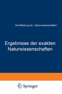 Ergebnisse der exakten Naturwissenschaften