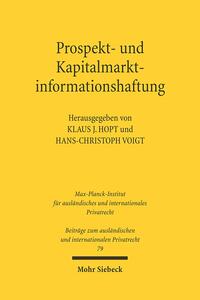 Prospekt- und Kapitalmarktinformationshaftung