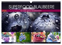 Superfood Blaubeere. Ich esse gerne Heidelbeeren! (Wandkalender 2025 DIN A3 quer), CALVENDO Monatskalender