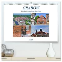 Grabow - Fachwerkstadt an der Elde (hochwertiger Premium Wandkalender 2025 DIN A2 quer), Kunstdruck in Hochglanz