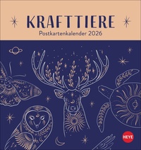 Krafttiere Postkartenkalender 2026