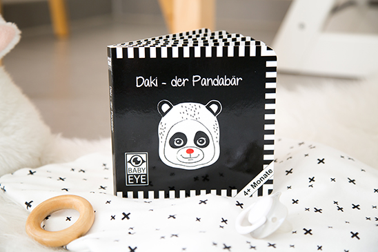 Daki – der Pandabär: Kontrastbuch für Babys · kontrastreiche Bilder angepasst an Babyaugen · Schwarz Weiß Buch für Neugeborene · Mein erstes Bilderbuch · Montessori Buch