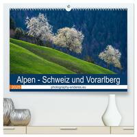 Alpen - Schweiz und Vorarlberg (hochwertiger Premium Wandkalender 2025 DIN A2 quer), Kunstdruck in Hochglanz