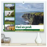 Irland wie gemalt (hochwertiger Premium Wandkalender 2025 DIN A2 quer), Kunstdruck in Hochglanz