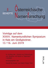 Vorträge auf dem XXXIV. Namenkundlichen Symposium in Kals am Großglockner, 13.–16. Juni 2019