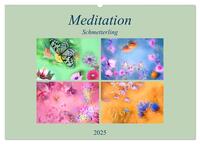 Meditation-Schmetterling (Wandkalender 2025 DIN A2 quer), CALVENDO Monatskalender