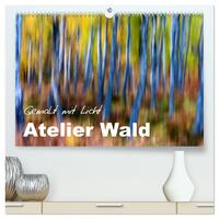 Atelier Wald - gemalt mit Licht (hochwertiger Premium Wandkalender 2025 DIN A2 quer), Kunstdruck in Hochglanz