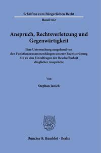 Anspruch, Rechtsverletzung und Gegenwärtigkeit.