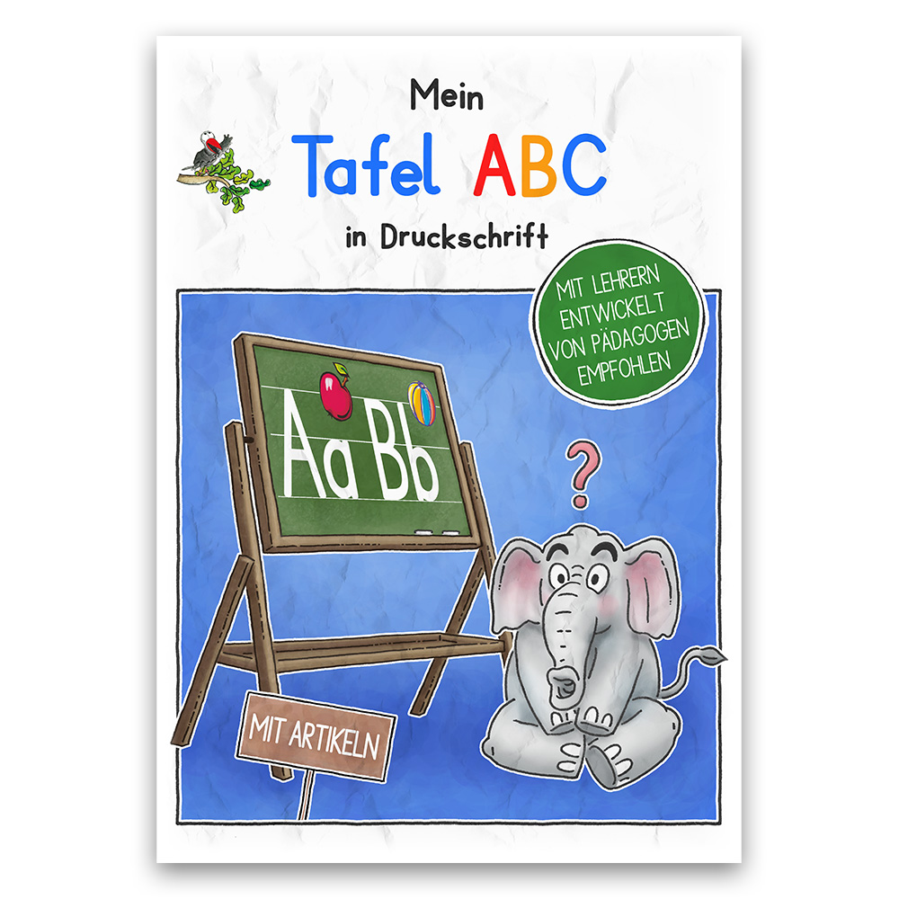 Mein Tafel-ABC in Druckschrift mit Artikeln-Set