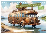 Steampunk Wohnmobile (Tischkalender 2025 DIN A5 quer), CALVENDO Monatskalender