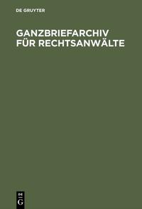 Ganzbriefarchiv für Rechtsanwälte