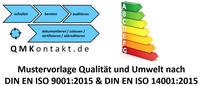 Mustervorlage Qualität und Umwelt nach DIN EN ISO 14001:2015 und 9001:2015