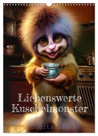 Liebenswerte Kuschelmonster - Digitalart (Wandkalender 2025 DIN A3 hoch), CALVENDO Monatskalender