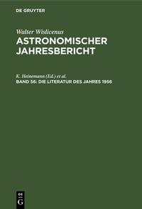 Astronomischer Jahresbericht / Die Literatur des Jahres 1956