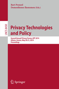 Privacy Technologies and Policy