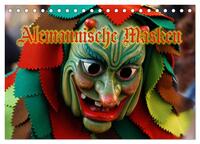 Alemannische Masken (Tischkalender 2025 DIN A5 quer), CALVENDO Monatskalender