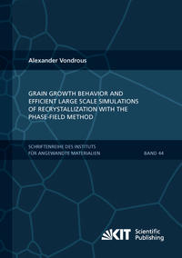 Grain growth behavior and efficient large scale simulations of recrystallization with the phase-field method