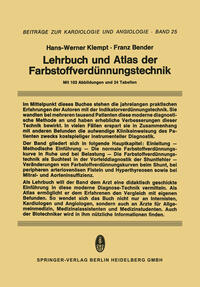 Lehrbuch und Atlas der Farbstoffverdünnungstechnik