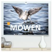 MÖWEN Freche Schreihälse (hochwertiger Premium Wandkalender 2025 DIN A2 quer), Kunstdruck in Hochglanz