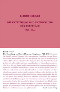 Die Entstehung und Entwicklung der Eurythmie 1920-1922