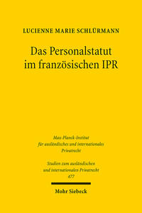 Das Personalstatut im französischen IPR