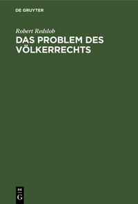 Das Problem des Völkerrechts