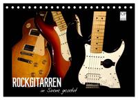 ROCKGITARREN in Szene gesetzt (Tischkalender 2025 DIN A5 quer), CALVENDO Monatskalender