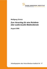 Zum Vorschlag für eine Richtlinie über audiovisuelle Mediendienste