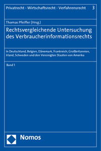 Rechtsvergleichende Untersuchung des Verbraucherinformationsrechts