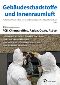 Gebäudeschadstoffe und Innenraumluft: PCB, Chlorparaffine, Radon, Quarz, Asbest